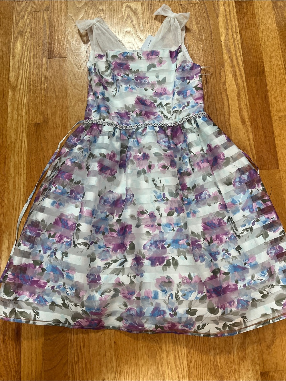 Speechless Purple and Blue Floral Organza Party Dress